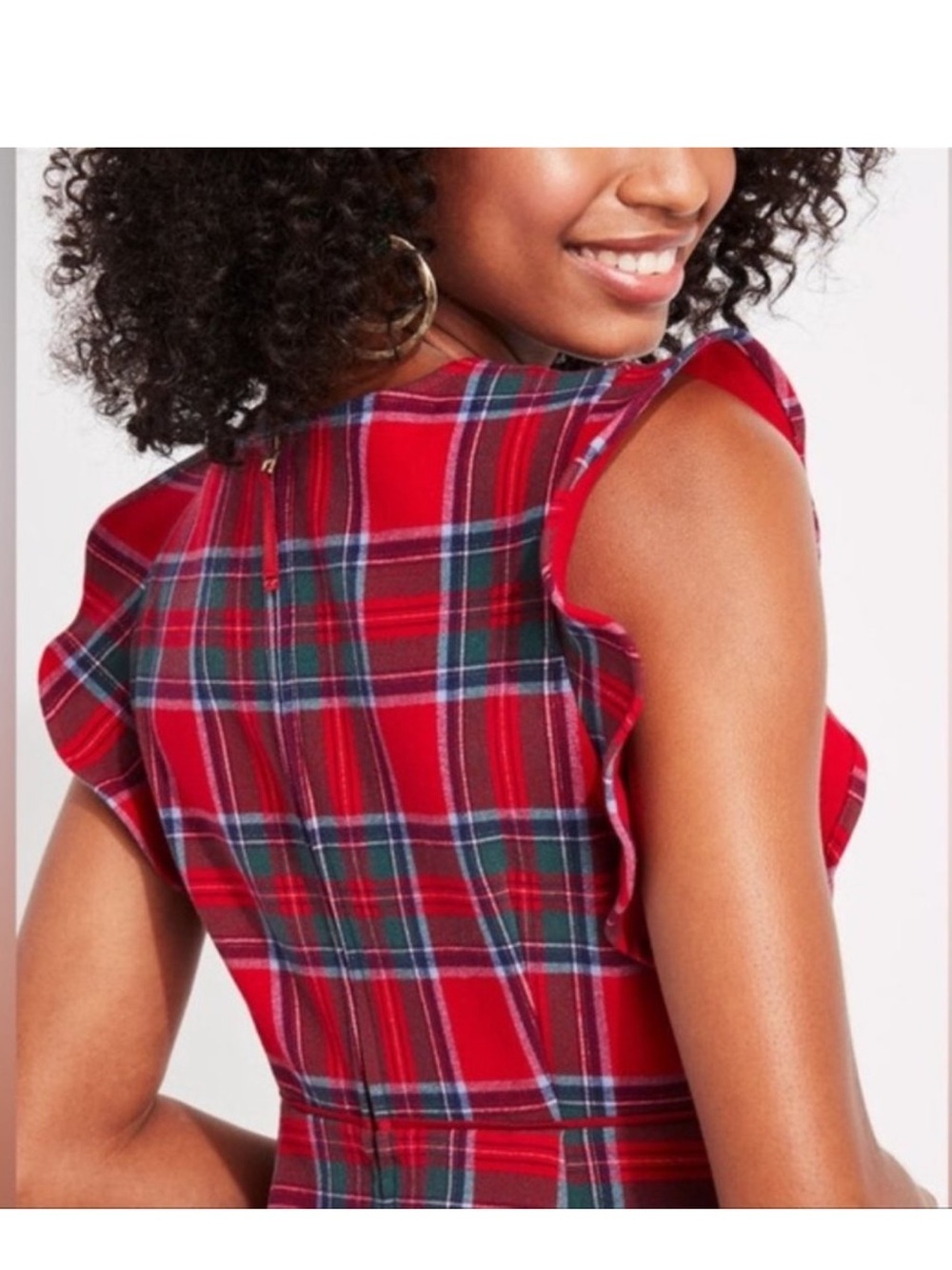 Vineyard Vines Nantucket Tartan Flutter Sleeve Shift Dress - Picture 3 of 7